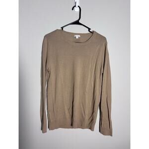 GAP Women’s Wool Blend Sweater Tan Khaki Brown Size Large Long Sleeve Pullover